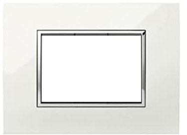 Placchetta Placca Interruttore Luci Bianca 3 Moduli Copripresa C4803 WHT