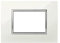 Placchetta Placca Interruttore Luci Bianca 3 Moduli Copripresa C4803 WHT
