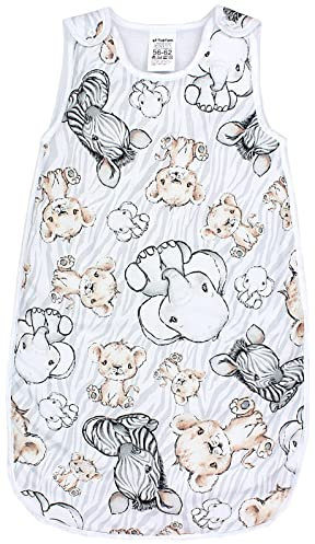 TupTam Gigoteuse Bébé 2.5 TOG – Turbulette Toutes Saisons Sans Manches avec Fermeture Éclair Latérale, Safari, 68-74