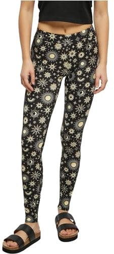Urban Classics Damen Leggings Ladies Soft AOP Leggings blacksun 4XL