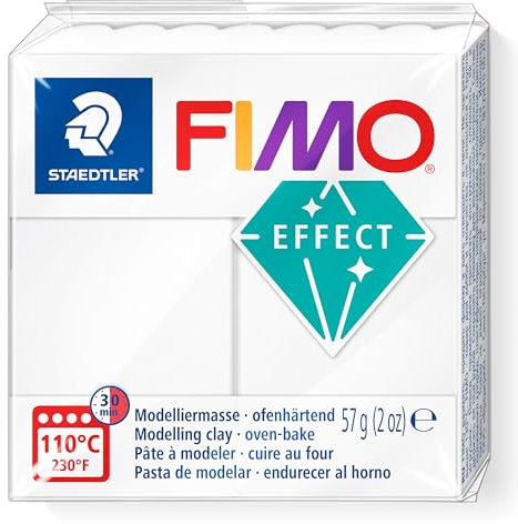 STAEDTLER ofenhärtende Modelliermasse FIMO Effect, Transluzent 57 g, weich und geschmeidig, für Einsteiger und Hobbykünstler, kompatibel mit FIMO Soft und FIMO Professional, 8010-014