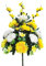 Mokylor Fiori Artificiali per Cimitero per Tomba, Bouquet di Crisantemi Artificiali Fiori Commemorativi per Tombe Fiori Finti per Tombe Sacrificali per la Decorazione di Lapidi di(Multicolore)