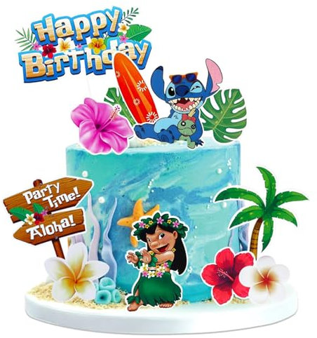 Sti-ch Kuchen Deko, Cartoon Cake Decoration, Cake Topper, Jungen Mädchen Geburtstagsdeko, Kinder Tortendeko, Party Kuchen Dekoration Lieferungen