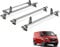 Van Guard Roof Rack for Ford Transit Custom (2013-2024 GEN1) 3 Steel Roof Bars, Loadstops & Rear Ladder Roller [Only Suitable for Standard Roof Models with Twin Rear Doors] - UltiBar Trade