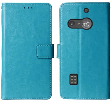 Tnviud Flip Premium Retro Cuir Housse Coque Étui pour Doro 1880/1881 2.4 Cas Magnétique Téléphone Couverture Protecteur Portefeuille Cover Case Support Book Stand (Bleu)