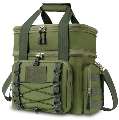 TEUEN Kühltasche Große Kapazität 20L Doppeldecker Lunchtasche wasserdichte für Herren Damen Isolierte Lunchbox Erwachsene mit verstellbarem Schultergurt für Picknick, Camping, Grillfest, Büro