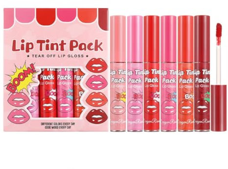 6 juegos de brillo de labios mate, lápiz labial exfoliante, resistente al agua, de acción prolongada, set de pintalabios cosmético, máscara de labios