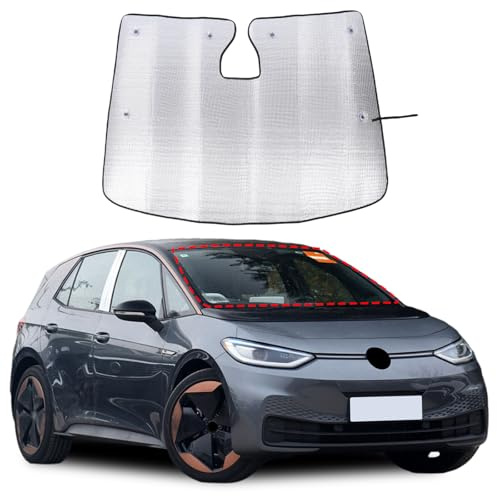 Parasol parabrisas delantero del coche, adecuado para VW ID.3 2019-2024, parasol plegable para parabrisas delantero, protección UV, parasol para Volkswagen ID.3, protección solar, aislamiento térmico