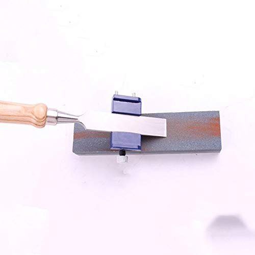 High Accuracy Manual Honing Guide Jig Professional Woodworking Tool for Chisel Plane Iron Blade Sharpening Bevel Angle Grinding Made of Aluminum Alloy Blue Color 100mm Size