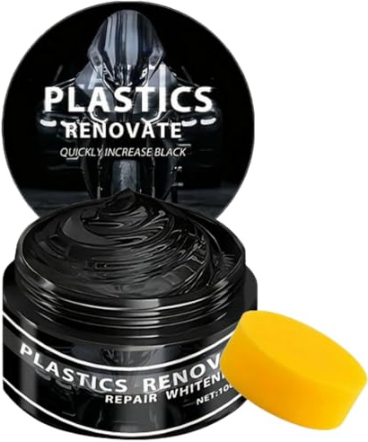 Kunststoffpflege Auto Für Innen,Kratzer Entferner Autos Paste 100ML,Autoinnenraum Kunststoff Leder Reparatur Set,Autopolitur Kratzer Entfernen Reparaturwachs Mit Schwämmchen