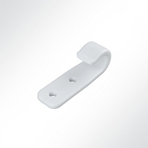 LYSEL® Kunststoff Planenhaken offen, (BxL) 19.50x60mm in Weiß (10 Stück)