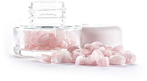 VitaJuwel Crystal Jar HARMONY | Wassersteine im Glas für Edelsteinwasser & Wasserbelebung (Rosenquarz)