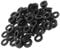 SDENSHI 100x Schwarz Silikon Flachdichtung Dichtscheibe Spacer 1/23/4 O Ring Dichtungen - Schwarz halben Zoll