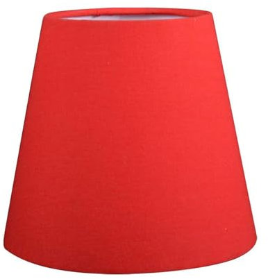 Esoes Stoff Lampenschirm E14 / E27 Clip On Lampenschirme Für Kronleuchter klein Modern Stoff Lampenschirme Dekoration Zubehör für Wandleuchte Lampe Kerze Kronleuchter Tischlampe (Rot)
