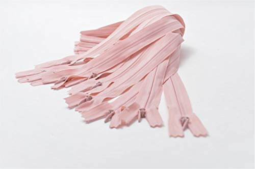 LEDUC Trimz RVNAVN3-Cerniera Invisibile Chiusura Lampo, Nylon, Rosa, 40 cm