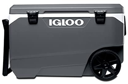IGLOO Latitude 90 Kühlbox mit Rollen, 85 Liter, Grau