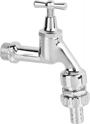 Auslaufhahn Auslaufventil 1/2 Zoll Rohrbelüfter Rückflussverhinderer Chrom poliert