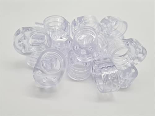 16 Stück HMH-Shop Türstopper Klinke Ø 16,5mm Türklinkenpuffer Gummi transparent Türgriff Schutz flexibel Stopper für Türklinke oder Fenstergriff Fensterstopper