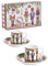 PABEN Set 2 Tassen + Untertassen mit Nussknacker Weihnachten 12,5 cm aus Porzellan mit Farbbox Nàvel