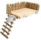 Hamster Climb Platform, Wooden Hamster Playing Platform Small Pets Bridge Rodents Chew Toy with Ladder for Syrian Hamsters Guinea Pigs Gerbils Chinchillas Mice (Screw Type)