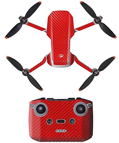 Für DJI MINI 2 MINI SE Aufkleber Hautaufkleber Schutz wasserdichte PVC Aufkleber Drohne Körper Haut Schutzarm Drohne Zubehör (Farbe: 7-Carbon Muster Rot)