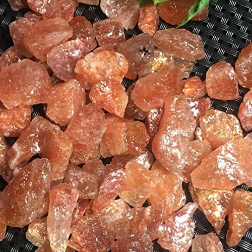100g Pierres de Cristal Naturel Rare Or Brut Pierre de Soleil Quartz Pendentif Pierre précieuse spécimen Reiki Bijoux à bricoler soi-même QINTINYIN (Color : 100g Bulk, Size : 100g)