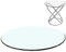 SAGIDAR Dessus De Table Ronde Verre Trempé, Table De Jardin en Verre Trempé, Plateau De Table Rond en Verre, Plateau De Table en Verre Rond, Verre Circulaire, 40CM 60CM 70CM 80CM 90CM