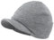 Magracy Unisex Herren Warm Visier Beanie Outdoor Doppelstrick Mütze mit Schirm Wintermütze, asche, Einheitsgröße