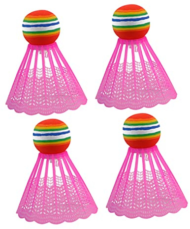 Supvox 4 Teiliges Set Mit LED Beleuchtungsfederbällen Rosa