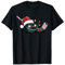Santa Sports Hat Ball Beleuchtung Eishockey Weihnachten T-Shirt