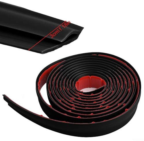 6 m Teppicheinfassungsstreifen, für 10 mm dicke Teppiche für Fußmatte, Teppichtür, Schwarz, 6 m