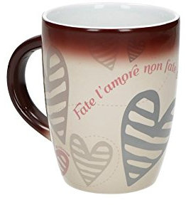 Brandani 54977, magic Mug batticuore avorio in stoneware