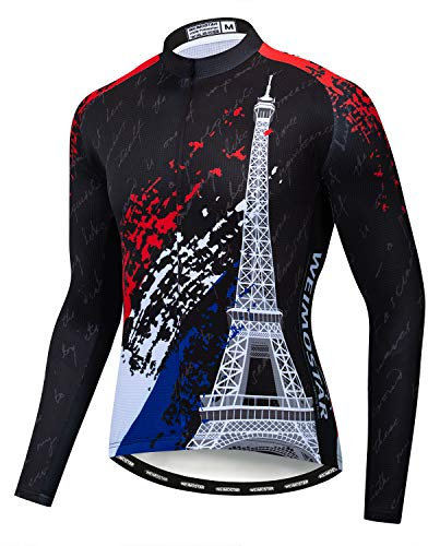 Maglia da ciclismo da uomo, a maniche lunghe, marca Pro Team, riflettente - - M = altezza 165/ 173 cm peso 121/ 143lbs