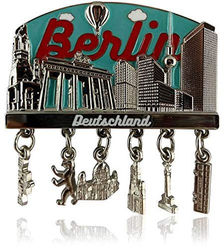 Metall-Magnet BERLIN | typisches Hauptstadt Souvenir | Kühlschrankmagnet | Designed in Germany