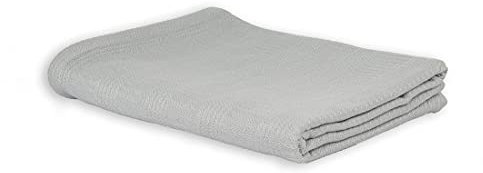 LANGDHUUS original Tagesdecke Zeitlose Pique-Decke | 150x220 cm | Sterlinggrau | 100% Bio Baumwolle | Sommerdecke | Sofadecke | Baumwolldecke | Bettüberwurf