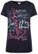 SOCCX Damen T-Shirt mit Pailletten-Artwork