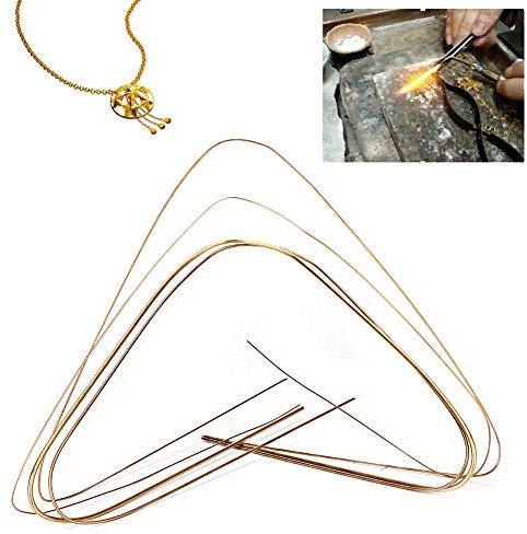 4 pezzi bacchetta per saldatura in argento, bacchetta per saldatura di gioielli, bacchette per saldatura in argento bacchette per saldatura in argento dorato saldatore riparatori di gioielli