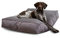Happy Hounds Buster Deluxe Hundebett, rechteckig, mit Sherpa, Größe M, Grau