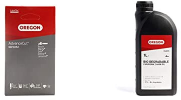 OREGON AdvanceCut Chainsaw Chain for 14-Inch Bar -52 Drive Links & Biodegradable Chainsaw Chain & Guide Bar Oil, Chainsaw Oil for Chains, Premium Lubricant, Anti Rust Chainsaw Chain Oil, 1 L