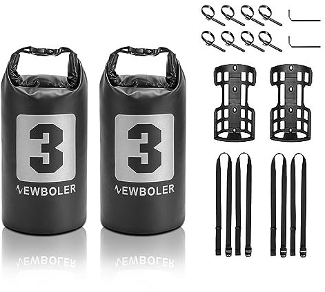 NEWBOLER 3L Fahrradgabeltasche - Fahrradtasche mit Frontfahrradträger Wasserdichtes Rolltop Trockentasche (2 Sets)