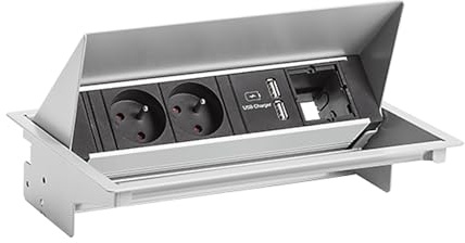 BACHMANN CONEO Set 2xUTE 1xUSB Charger 1xCM 0,2m GST18 weissaluminium