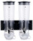 WDRENTOOL Müslispender, 3L Doppelbonbonspender, 2er-Pack, Müslispender, Wandmontage Cerealienspender Doppelt Trockene Lebensmittel Spender Küchenspender