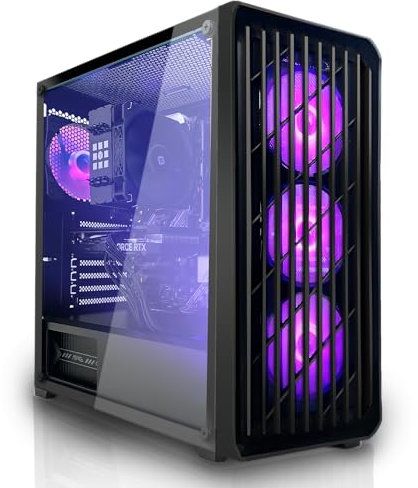 SYSTEMTREFF Gaming PC AMD Ryzen 7 5700X3D 8x4.1GHz | AMD Radeon RX 7600XT 16GB DX12 | 1TB M.2 NVMe | 32GB DDR4 RAM | WLAN Desktop Computer Rechner für Gamer, Zocker