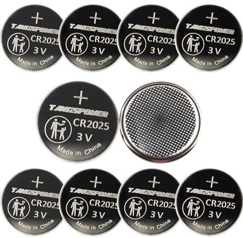 CR2025 - Batterie al litio 3 V 2025 a bottone al litio, confezione da 10