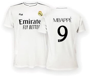 Real Madrid Home Trikot Saison 24/25, Mbappé, 6 Years, Replik Shirt Mit Offizieller Lizenz