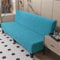 Odot Sofabezug 3/2/1 Sitzer Ohne Armlehne, Verdickter Jacquard Überzug Keine Armlehnen Sofaüberwurf, Einstellbar Stretch Sofabettüberzug, Antirutsch Sofa Überzug (S(120-150cm),Türkis)