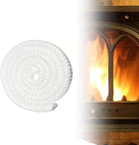 Joint de corde en fibre de verre innovant pour toutes les cheminées et cheminées, 3 mètres de long (8 mm x 3 m de long)