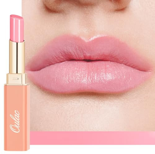 Oulac 2 in1 Lippenstift und Lip Balm, Saftiger und Glänzender lippenpflege Lippenstift,Geschmeidige und Hydratisierte Lippen, Glänzendes Finish für trockene, rissige Lippen, Vegan (20) Pinky Swirl