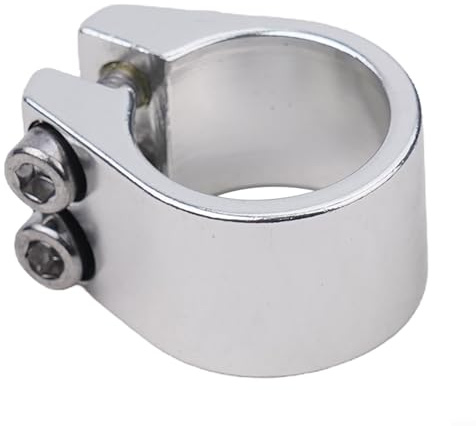 ZWEquipint Bike Seatpost Clamp,Heavy Duty Double Bolt Seat Post Clamp, Clamp For Bike Scooter,Mountain Bike Road Bike Post Tube Clamp(silver)