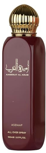 Asdaaf Ameerat Al Arab – Spicy, Herbal, Floral, Fresh – All Over Spray Long-Lasting Fragrance for Women, 5.07 Ounce / 150 ml
